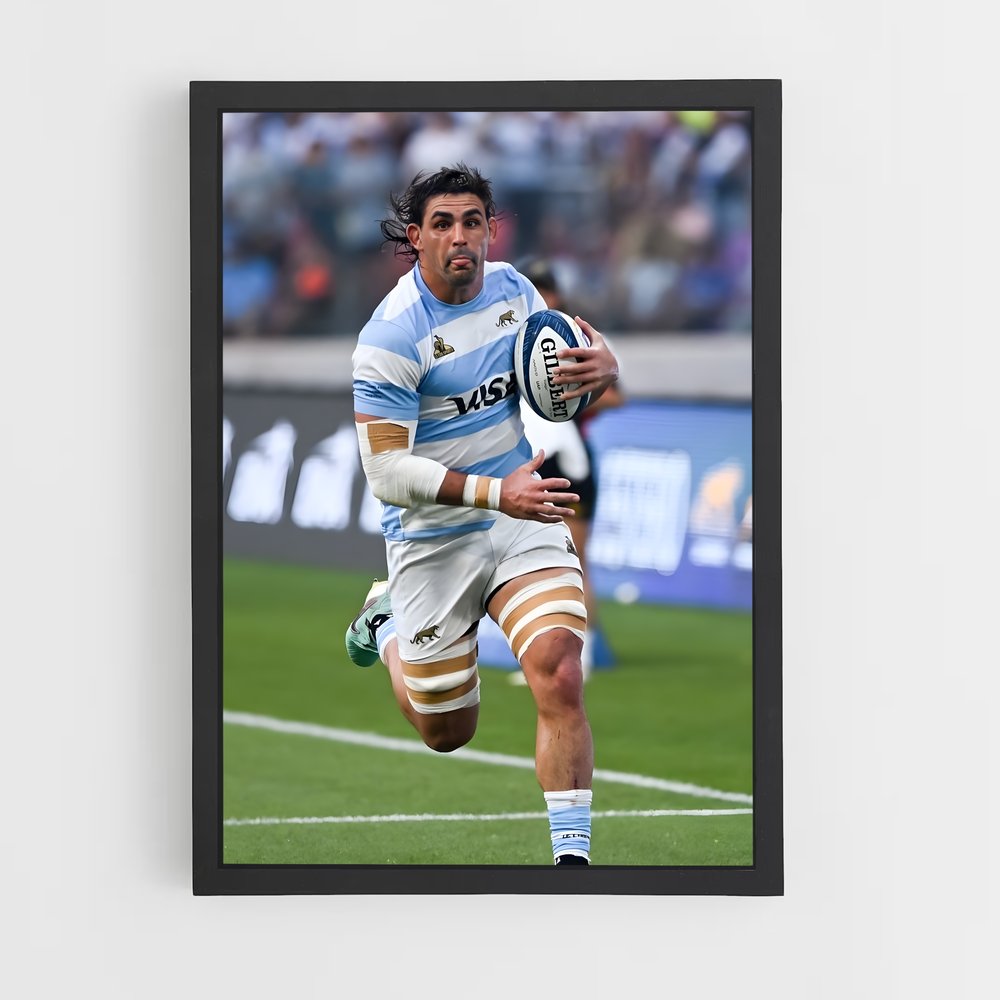 Poster Course Effrénée – affiche Rugby (vue 2)